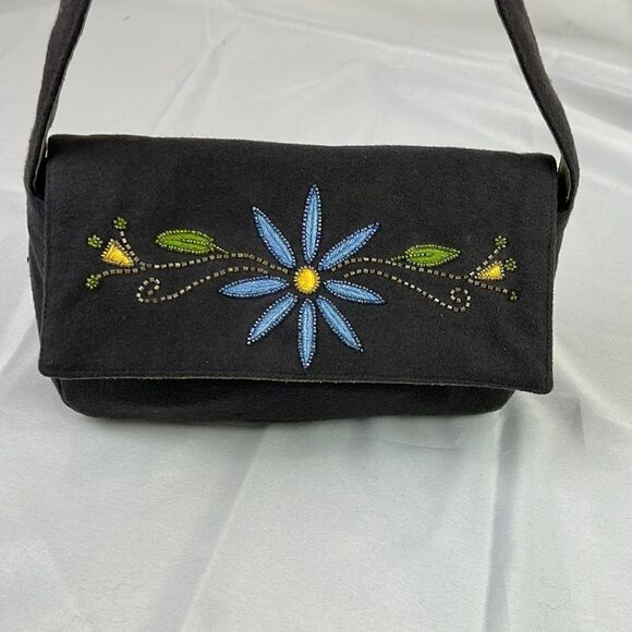 PAINT THE LILY Beaded Handbag Gray NWOT - Picture 1 of 8